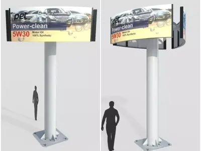 Billboard M10 Low-poly 3D model