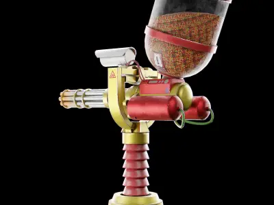 Gummy Bear Turret  Low-poly 3D model