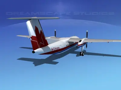 Dehaviland DHC-8 100 Air Ontario 3D model