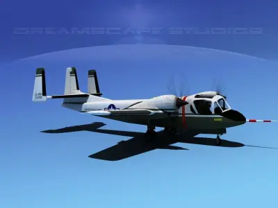 Grumman OV-1D Mohawk V09 3D model