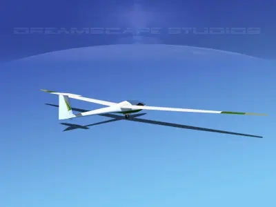 Glaser Dirks DG200 15Mtr Sailplane V06 3D model