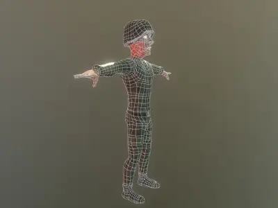 low poly soldier Low-poly 3D model purchase