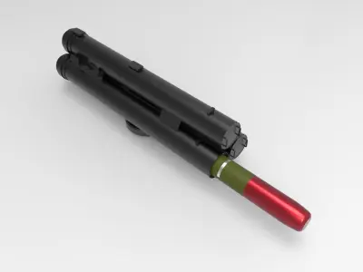 Torpedo With torpedo tube launcher 3D print model