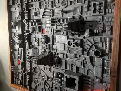 Death Star Diorama Trench Run Tiles 3D print model