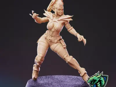 Dark Space Elves - Witches - Pose 3 3D print model