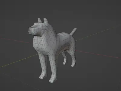 Low poly dog Free low-poly 3D model
