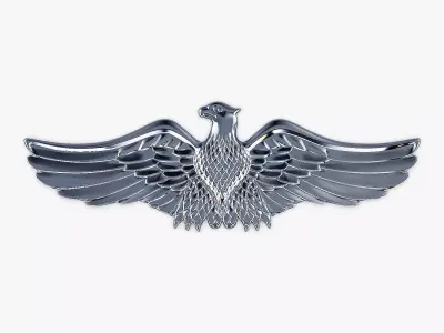 Eagle Insignia Chrome 3D model