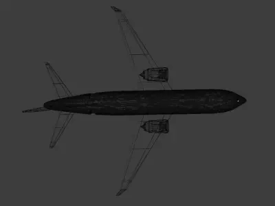 Boeing 737 Low Poly Low-poly 3D model