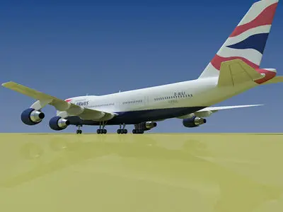 British Texture Boeing Airbus 3D model