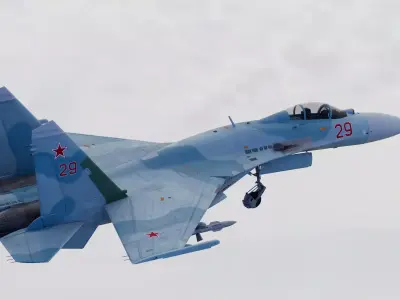 Russian Fighter Jet Sukhoi SU-27 Flanker 3D model