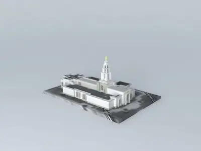 LDS. Templo Mormon, Monterrey, Nuevo Leon Mexico, 110th opera... Free 3D model