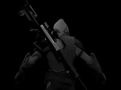 Hunter Cyberpunk fortnite scout 3D model