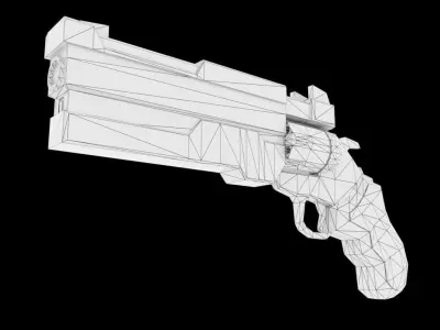 sci-fi gun - LOW POLY Low-poly 3D model