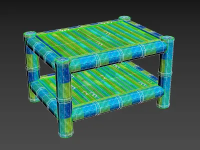 Deano Bamboo Side Table 3D model