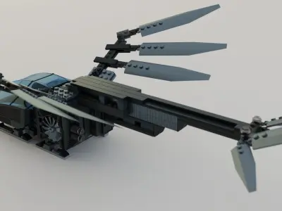Lego Ornithopter with Paul Atreides 3D model