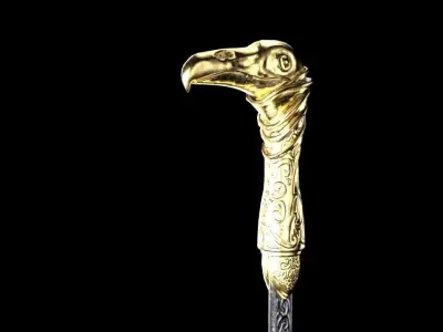 Assassins Creed Syndicate Cane Sword Low-poly 3D model