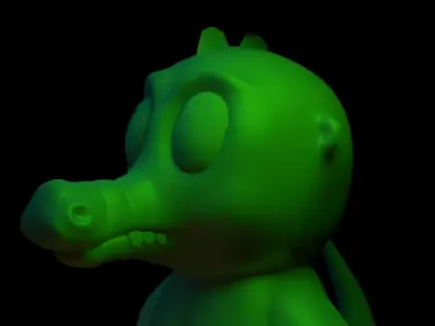 cartoon crocodile for toon 3D model