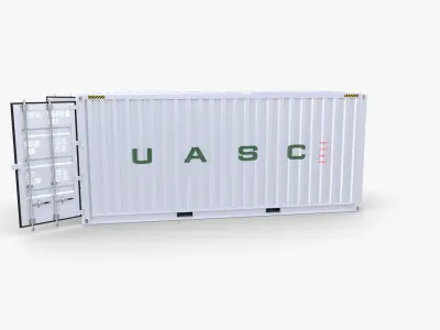20ft Shipping Container UASC v2 3D model