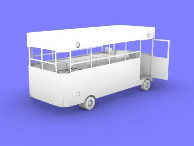 Electric Food Truck Free 3D print model