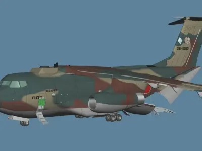Japan Air Self-Defense Force KAWASAKI C-1 Cargo Plane 3D model