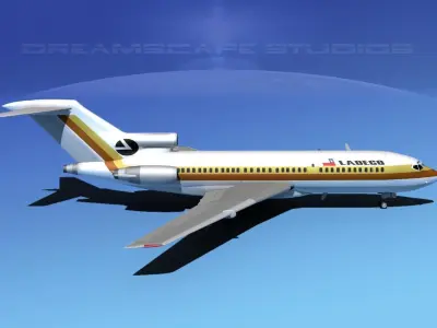 Boeing 727-100 Ladeco 3D model