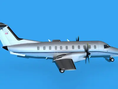 Embraer EMB120 Ameriflight 3D model
