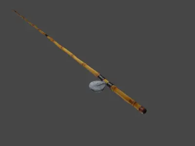 Bamboo fishing rod USSR Free 3D model