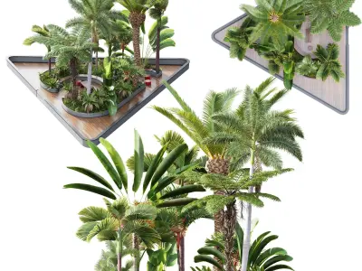 HQ HOTEL Outdoor Plants Set Free 3D model