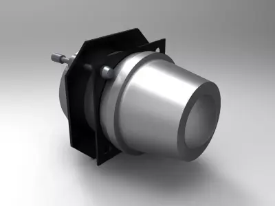 Front lamp blank part Hella 90mm Free 3D model