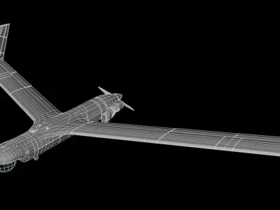 ScanEagle UAV Drone C4D Rigged 3D model