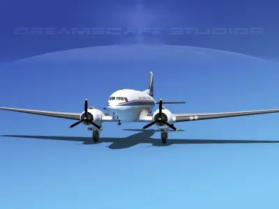 Douglas DC-3 Gulf Coast 3D model