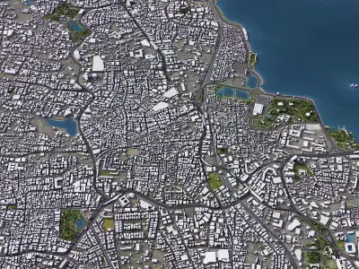 Hyderabad Low-poly 3D model