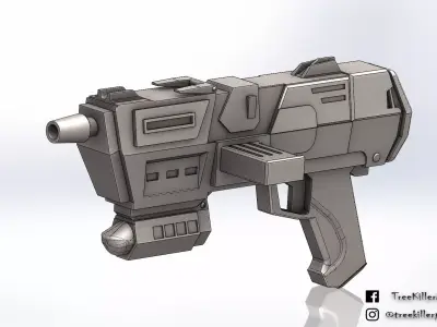 Star Wars republic commando DC-17m blaster for cosplay 3D print model