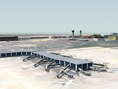 Xian International Airport China 3D model