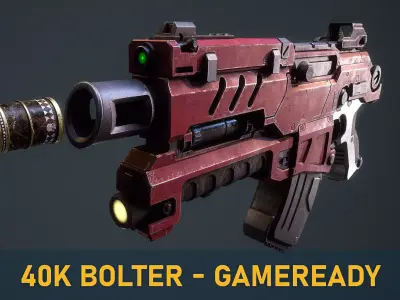 Bolter - Warhammer 40k - game ready - LP Free low-poly 3D model