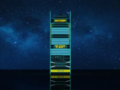 Watcorp SciFi Building Free 3D model