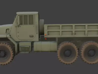 Military Cargo Truck 3D Model 3D model