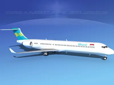 Comac ARJ21-900 Merpati Nusantara  3D model
