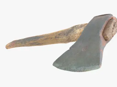 Axe Worn Low-poly 3D model