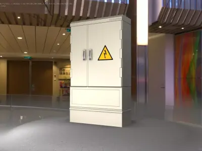 Electrical Distribution Cabinet 57 Low-poly 3D model
