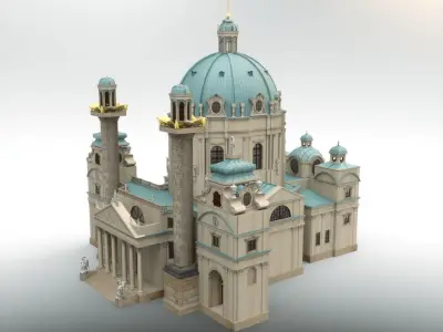 Karlskirche - Vienna Austria 3D model