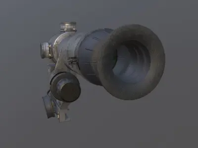 1OP50 SSP Russian Machine gun Scope Low-poly 3D model