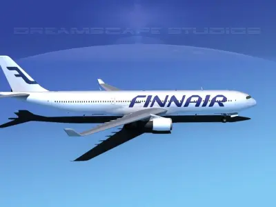 Airbus A330-300 Finnair 3D model