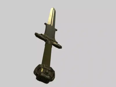 Atlantean Sword Low-poly 3D model