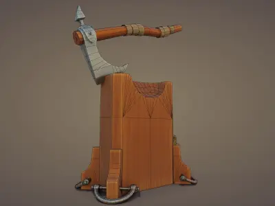 Execution Axe set Low-poly 3D model