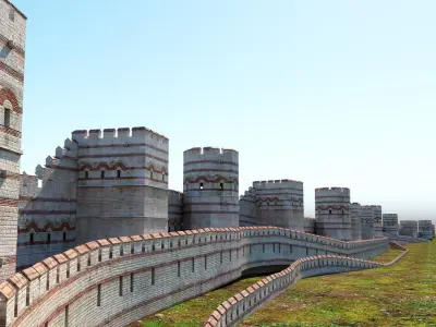 Byzantium rampart - istanbul surlar 3D model