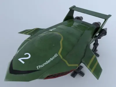 Thunderbird star wars fighter jet Low-poly 3D model