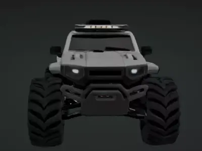 Futuristic Off-Road Monster Truck 3D Model 3D model