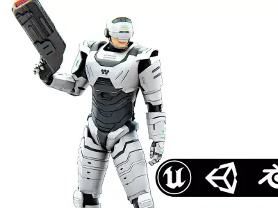 TROOPER X-5 Rigged for Unreal Engine - Unity - MIXAMO  3D model