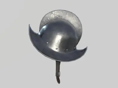 Conquistador Morion Helmet02 Low-poly 3D model